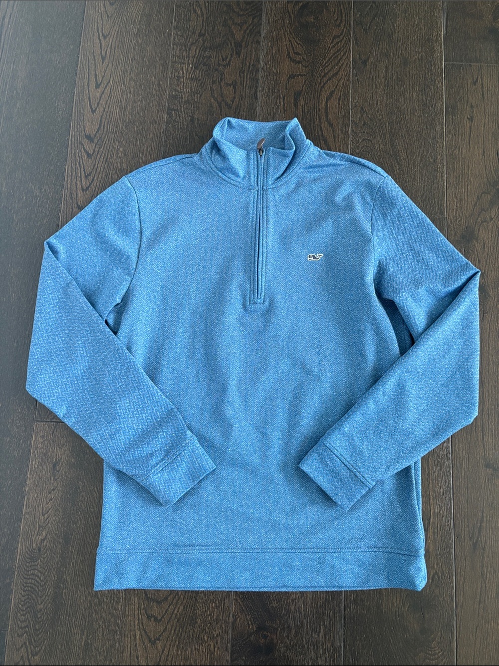 Vineyard Vines Men’s Heathered Blue Half-Zip Sweater